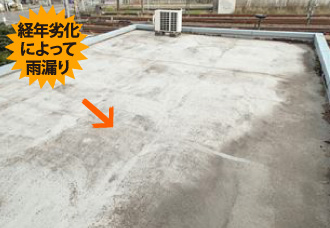 経年劣化によって雨漏り