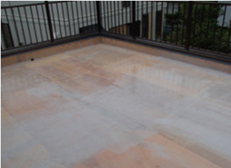 気泡処理が行われた防水層