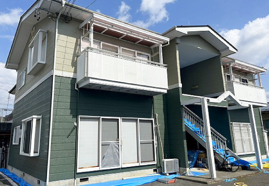 足場を解体して完工したお住まい