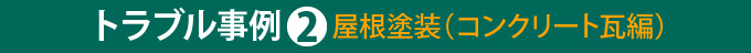 トラブル事例②屋根塗装（コンクリート瓦編）