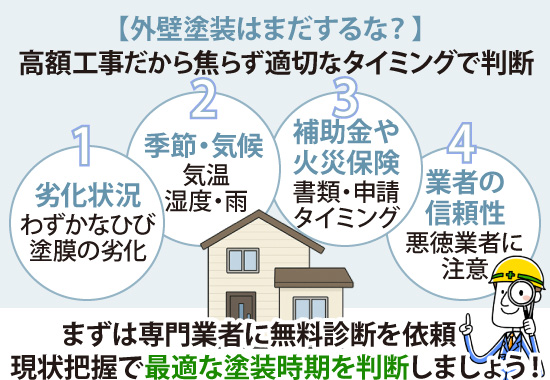 まずは専門業者に無料診断を依頼！現状把握で最適な塗装時期を判断しましょう！