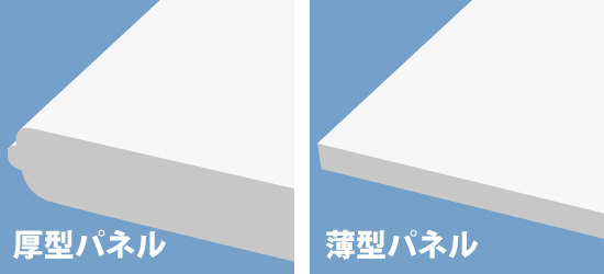 厚型パネル、薄型パネル