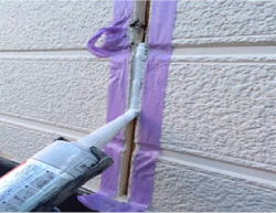 コーキング打ち替え前の外壁